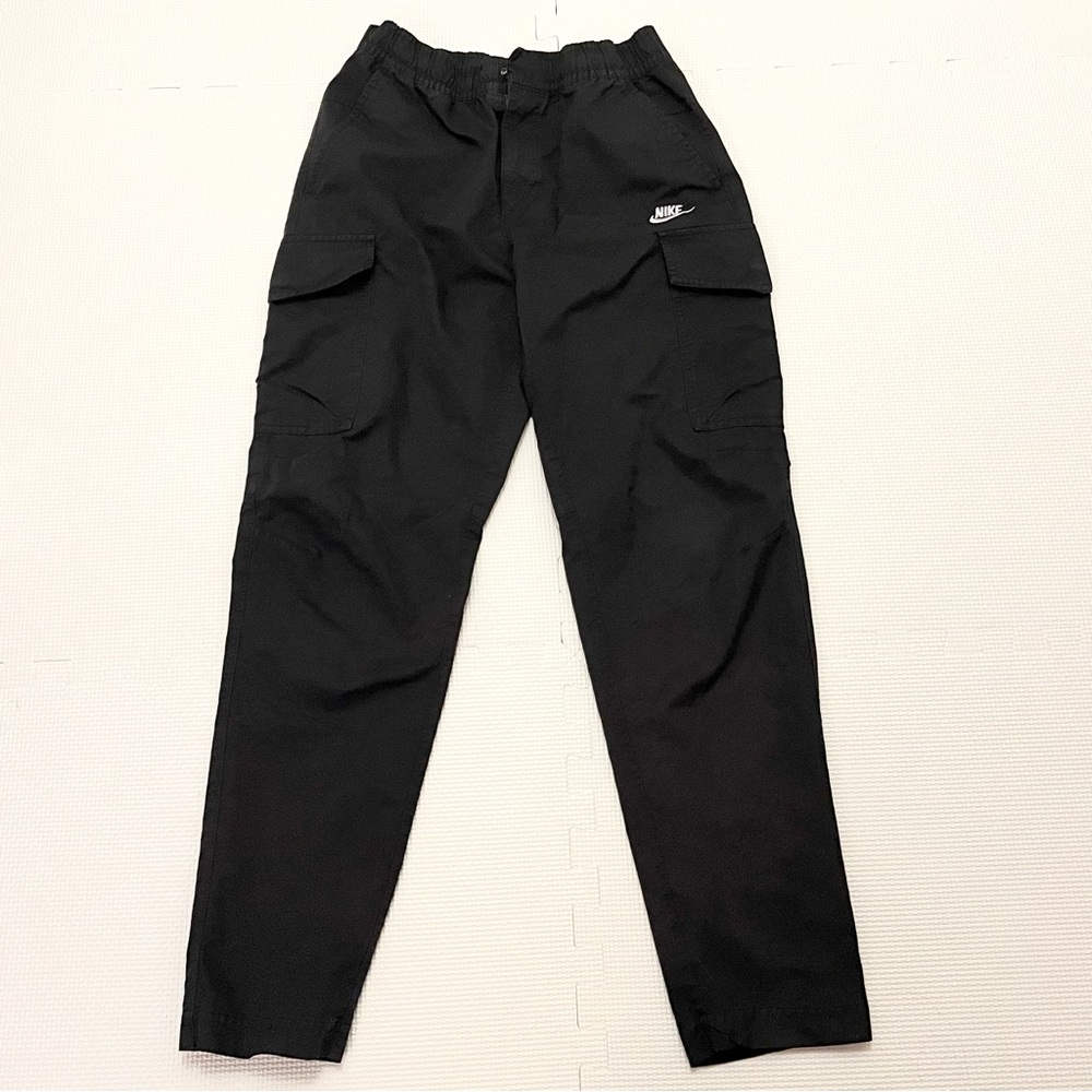 Nike Black Cargo Drawstring Pull on Pants Size Small